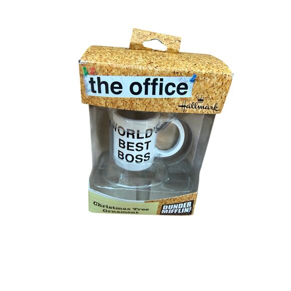 Hallmark Other - Hallmark The‎ Office World's Best Boss Coffee Mug Holiday Ornament NIB